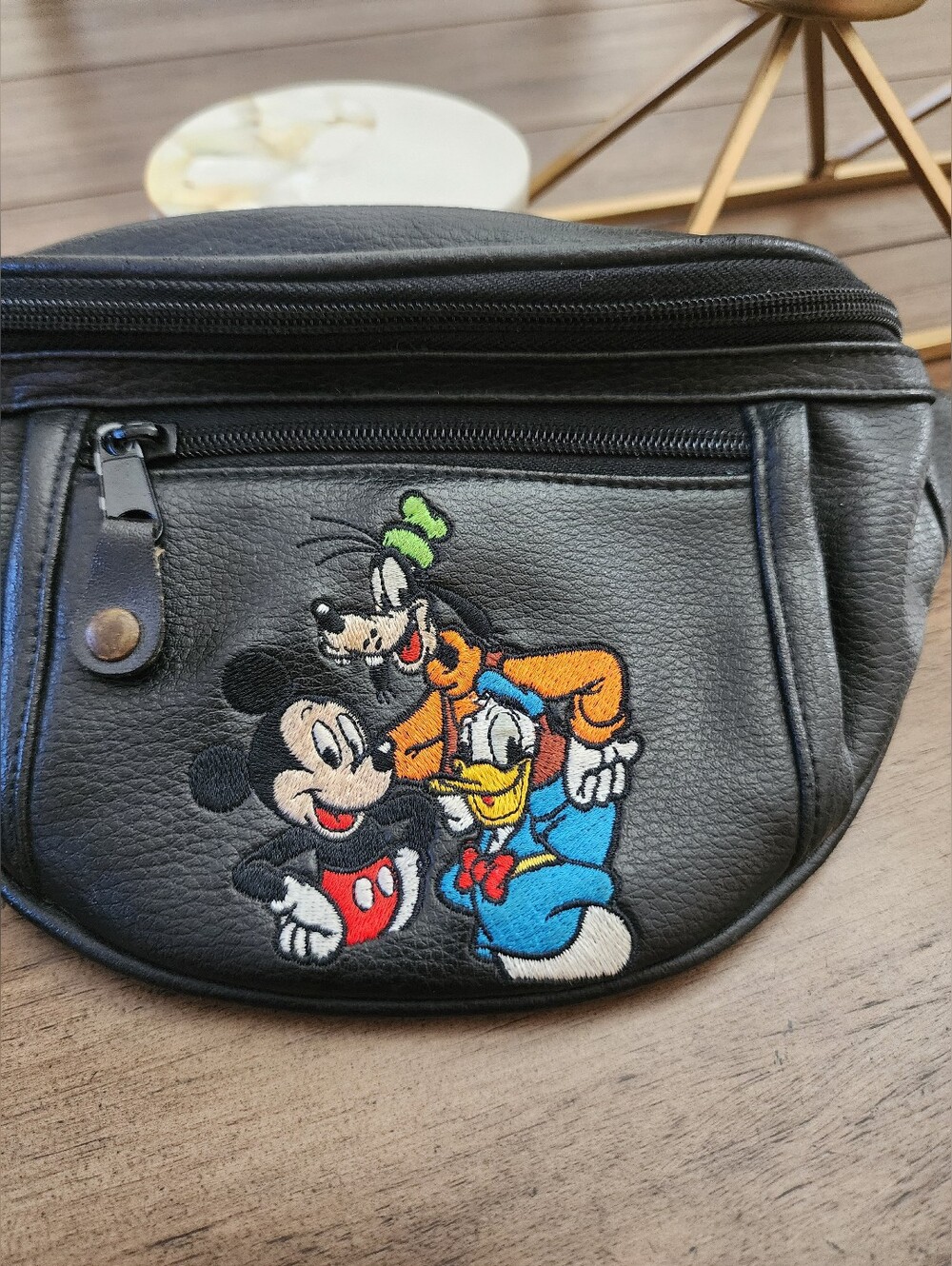 Vintage Black Disney Character Embroidered Waist Bag - Picture 4 of 13